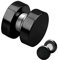 Treuheld® | Schwarzer Magnet Fake Plug/magnetischer Ohrstecker | 8mm | Chirurgenstahl 316L | Kein Ohrloch notwendig | Alternative zu Ohrclips