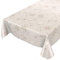 ANRO Wachstuchtischdecke Wachstuch Wachstischdecke Tischdecke Weihnachten Schneeflocken Beige 180x140cm eingefasst