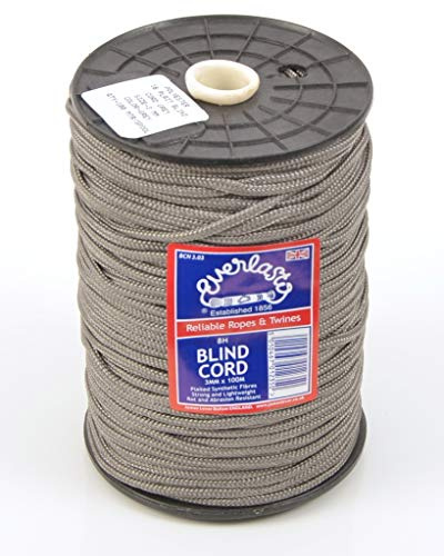 Everlasto 3mm Grey Nylon Blind Cord - 50m, 100m Lengths (50M)