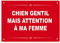 Stylx Design Plaque métal humoristique Chien Gentil mais Attention à ma Femme Plaque cadeau humour Fête des pères, fête des mères ...