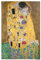 REINDERS Poster, Gustav Klimt - the kiss, Wohnzimmer, Poster, Wanddeko, Room Decor, 150 gr. glänzend Bilderdruckpapier, Gold, 91,5x61cm