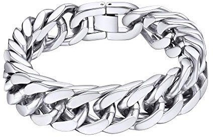 ChainsHouse 8mm breit Panzerarmband 21cm herren jungen armskette Punk Gotik Armschmuck für freunden vater