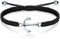 J.Endéar Anker Armband für Damen Herren Silber 925 Handgemachtes Geflochten Filigran Seil Kordel Sommer Meer Schmuck Geschenk, Schwarz