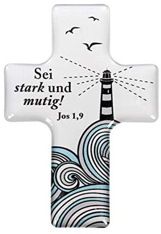 Magnet Kreuz | Sei stark und mutig!
