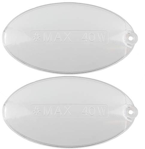 SPARES2GO Light Diffuser Lamp Bulb Cover compatible with Rangemaster Cooker Hood (Pack of 2)
