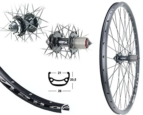 Hinterrad 26 Zoll DH21 Disc MTB schwarz 8,-9,-10 Fach 6 Loch Scheibenbremse Laufrad