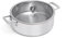 Olavson Schmorpfanne 28 cm hoher Rand, Kupferpfanne,Induktion, mit Deckel, Antihaftbeschichtung, Servierpfanne 28 cm hoher Rand, unbeschichtete Pfanne, spülmaschinenfest, Edelstahl mit(Stielgriff)6.5L