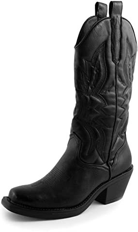 Toocool Stivali donna texani cowboy western camperos scarpe boots YG886 [37,nero]