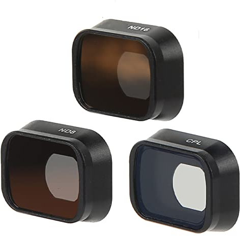 Goshyda Set di Filtri ND, 3 Pezzi CPL ND8 ND16, Vetro Ottico con Telaio in Lega di Alluminio, Accessori per Filtri per Obiettivi per Fotocamera Drone Multirivestiti, per Mini 3