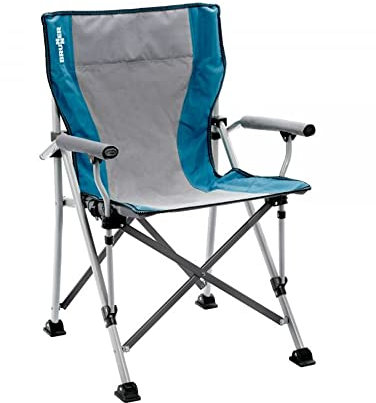 BRUNNER Raptor Campingstuhl Grau 51 x 44 x 48/90 cm