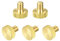 sourcing map Knurled Thumb Screws, M6x8mm Flat Brass Bolts Grip Knobs Fasteners for PC, Electronic, Mechanical 5Pcs