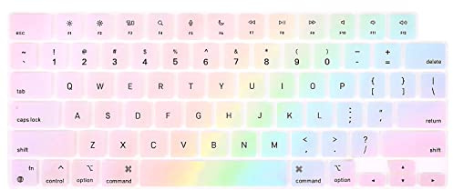 CaseBuy Housse de clavier pour MacBook Air 2026-2023 15 et 13,6 M5 M4 M3 M2 A3448 A3241 A3114 A2941 A3449 A2681 A3113 A3240, 2026-2021 MacBook Pro 14 & 16 M5-M1 Pro/Max A3426 A3427 A3428 A3429 (Touch