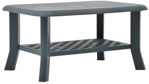 Homgoday Couchtisch Grün 90 x 60 x 46 cm Kunststoff Tisch Model48794