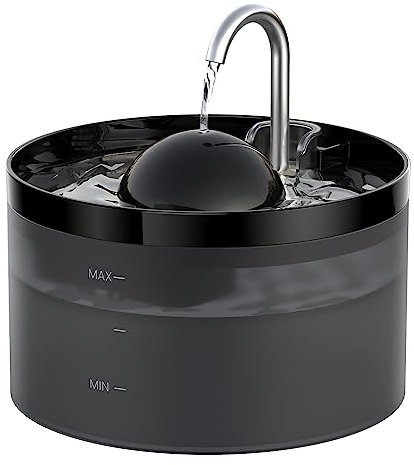 UIOOQ 3,2L Fuente para Gatos + 6Filtro + 3Esponja, Fuente de Agua de Mascotas con Bomba Ultra Silenciosa, Filtro de Carbono Activado Mantenga el Agua Limpia