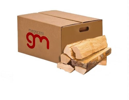 Legna Da Ardere essiccata,100% comodo cartone di Tronchetti Da 25 Cm,per Stufe Camini Barbecue Fuoco Riscaldamento, 15 Kg (Legno di faggio, 15 Kg (1 pacco))
