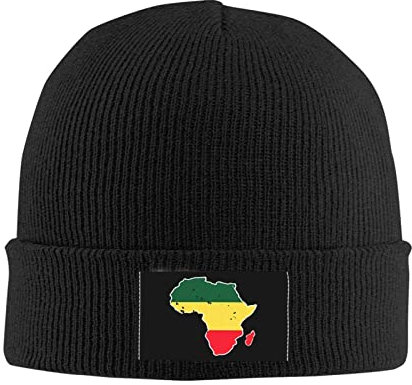 874 Klassische Beanie Mütze Rastafari-Afrika Wintermütze Design Beanie Mütze Warm Slouch Beanie Mütze Für Frauen Männer Herren 30X18 cm