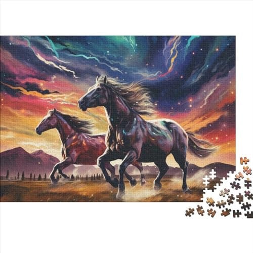 Puzzles Für Erwachsene 1000 Teile Running Horse Spielzeug, Familienspiele, Weihnachts- Und Geburtstagsgeschenke Für Kleinkinder, Lernen, Pädagogisch, Für Jungen Und Mädchen 1000pcs (75x50cm)