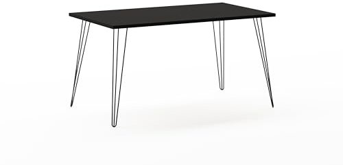 Schildmeyer Fynn Schreibtisch Esszimmertisch 1200, 701919, Schwarz, 120 x 80 x 74 cm