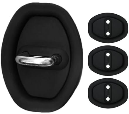 Car Silicone Door Latch - Rubber Car Lock Protector | Silicone Car Latch Protector Adhesive Door Lock | Precise Fit Vehicle Latch Pad to Reduce for Caravan SUV Minivan