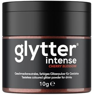 Glytter Glitzerpulver INTENSE für Getränke (cherry blossom) - essbarer Glitzer für Drinks & Flüssigkeiten, z.B. fürSekt, Cocktails - trinkbares & geschmacksneutrales Glitzerpulver MADE IN GERMANY