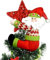 KAHEIGN Puntale per Albero di Natale 33CM, Grande Cappello a Cilindro di Babbo Natale Con Barba e Giacca Scozzese, Decorazione per Fermatende e Bottiglia di Vino