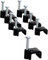 REULIN 100+ Pack Of 8mm Flat Cable Clips for Outdoor and Indoor Use, Wire Management Nail Clips (Black, 8 mm - Flat)