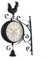 HOHOVYVY Bahnhofsuhr, Bahnhofsuhr Wanduhr, Schwarze Doppelseitige Wanduhr Aus Eisen Für Wohnzimmer Dekoration Geräuschlos 39X35x12cm