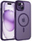 TOCOL Magnetic for iPhone 15 Case 6.1-Inch, Fit for MagSafe, Upgraded [Full Camera Protection], [14FT Military Grade Shockproof] Thin Slim Frosted Translucent Matte Back Phone Cover (Midnight Purple)