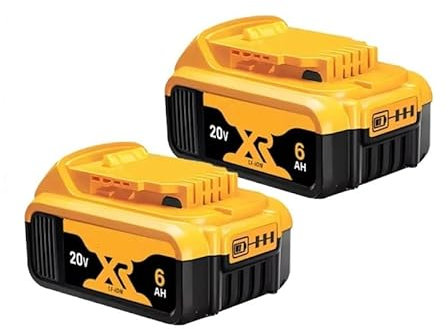 20V/60V 6.0Ah Lithium Battery Compatible with DeWalt DCF850/DCF887 DCB200/DCB206/DCB204 Series Tools | Cordless Power Tool Battery(20V 6Ah x2)
