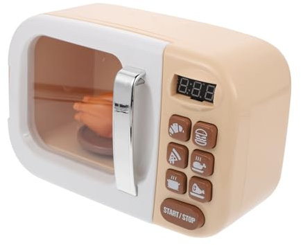 Toddmomy Adorable Microwave Oven Toy for Boy Girl's Kitchen Playset Role Play and Learning