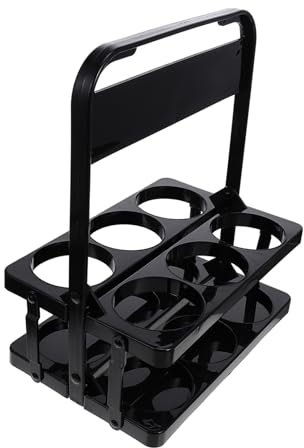 KICHOUSE 1Pieza Estante para Botellas de Cerveza Negro Contenedor Artesanal Portátil Soporte para Botellas de Vino y Cerveza para Bares Resistente y Duradero