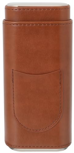 Homoyoyo Portable Carry with Easy Lightweight and Design Simple to Stylish Cigar Box PU Leather Case, for Use Travel and Casual Bag