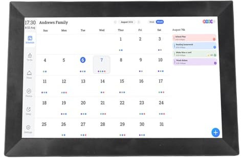 ZAICOLER Intelligenter Digitaler Kalender, 13,3-Zoll-HD-Touchscreen-Familienplaner mit WLAN-Synchronisierung, Bildschirmfreigabe für Mehrere Benutzer, für die Organisation zu Hause und die
