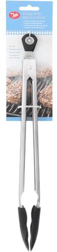 Tala Küchenzange 30,5 cm, Edelstahl mit Silikonspitzen und Verriegelung | Servierzange aus Edelstahl mit Silikonspitzen, hitzebeständig bis 230 C, verriegelbar, für Grillen, Salat und Kochen