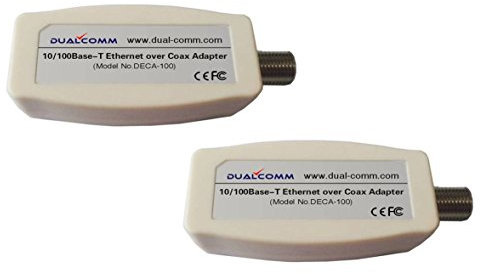 Dualcomm Ethernet Over Coax (Eoc) Adapter (Deca-100) - Doppelpack