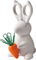 QUALY Schreibtisch-Set Desk Bunny, Schere und Büroklammer-Halter, Kunststoff Weiß Orange, QL10115-WH