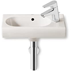 Roca,Meridian,Lavabo de porcelana mural,Blanco,450mm x 250mm x 140mm,A327248000