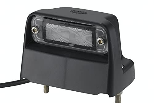 HELLA 2KA 012 271-051 Kennzeichenleuchte - Kennzeichenbeleuchtung - Anhänger - LED - 24/12V - Anbau/geschraubt - ADR/GGVS - Kabel: 500mm - Stecker: EASYCONN - seitlicher Anbau
