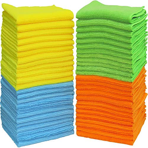 Simple Houseware 50 Pack - Microfiber Cleaning Cloth (12 x 16)