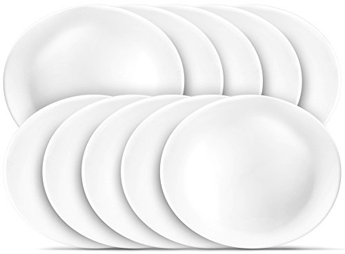 Luminarc 10er SET CreaTable - ITALIAN PARTY - Elegant Steakteller, Oval, 30 cm, Hochglänzend, Glas