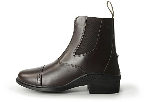 Brogini Tivoli Leather Paddock Zip Front Riding Boot in Black or Brown (Brown, 10.5, UK Footwear Size System, Adult, Women, Alpha, Medium, Medium)