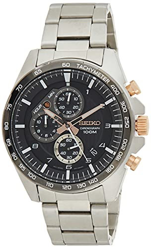 Seiko Chronograph Herren-Uhr Edelstahl mit Metallband SSB323P1