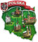 MUYU Magnet 3D Polen Souvenir Kühlschrankmagnet, Dekoration für Zuhause und Küche, Größe: 8 x 9 cm, Material: Harz und Magnet, 1 Stück