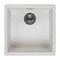 Reginox Amsterdam 40 PW Single Bowl Integrated Regi-Granite Metal Kitchen Sink, Heavy-Duty Un Polished Inset and Undermount Sinks with Overflow Drain, Waste Kit, Clips and Seals, Pure White