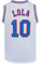 Herren Basketball Trikots #10 Lola Space Movie Jersey Shirts Weiß/Schwarz, Weiss/opulenter Garten, Klein