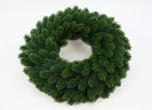 Edel Tannenkranz rund gebunden 48cm PF künstlicher Kranz aus runden Kunststoffnadeln Spritzguss 100% PE Kunststoff