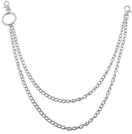 KANOSON Hosenkette Punk, Hip-pop Damen Hosenketten für Männer Jeans Hosen Gürtel Kette/Jeanskette/Schlüsselkette/Brieftasche Kette Gothic Rock Schlüsselanhänger Bein Schmuck Nacht Party Dekoration