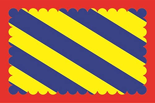 U24 Aufkleber Niévre Department Flagge Fahne 8 x 5 cm Autoaufkleber Sticker