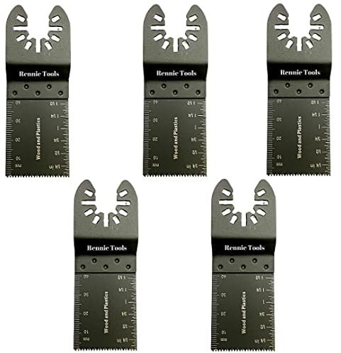 Rennie Tool Company - Pack of 5 - Oscillating Multi Tool Blades Set Compatible with Dremel Fein Multimaster Makita Bosch Etc