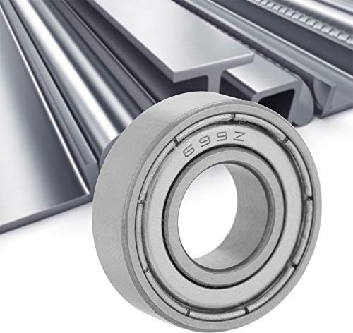 699ZZ Lager, 10 Stück Doppelt abgeschirmte Lager Stahl Miniatur Flanschkugellager 9x20x6mm